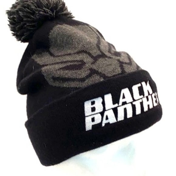 Marvel Other - Marvel Black Panther Pom Beanie w/Embroidered Logo